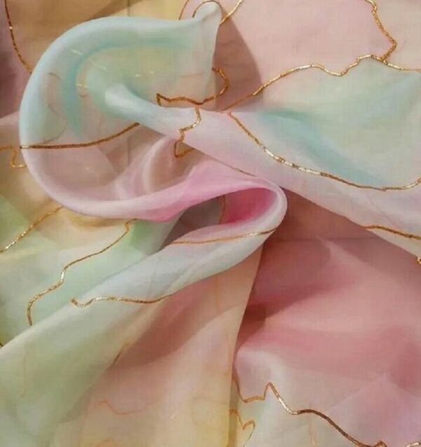 organza saree D-2 - Image 3